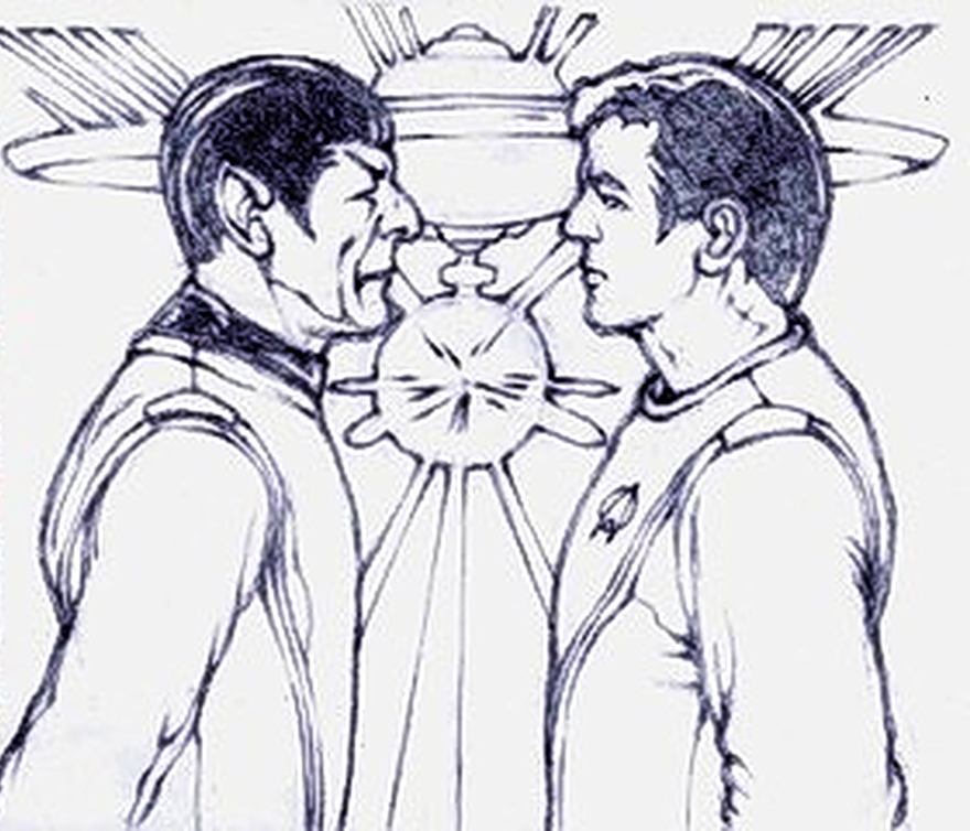Mr. Spock and Captain James T. Kirk.